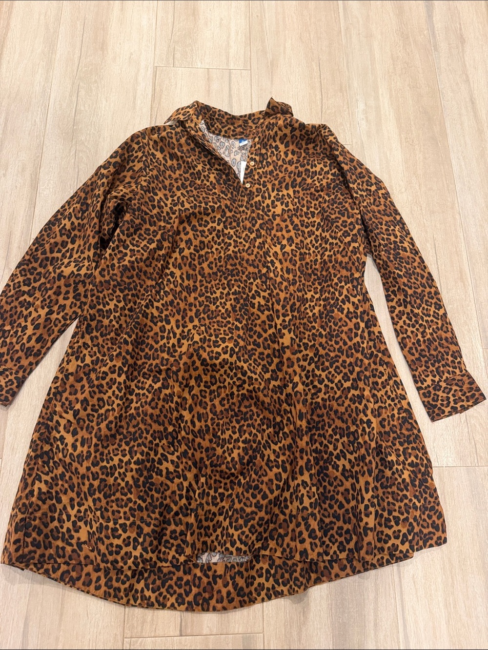 Old Navy Leopard Print Mini Dress in Brown and Black